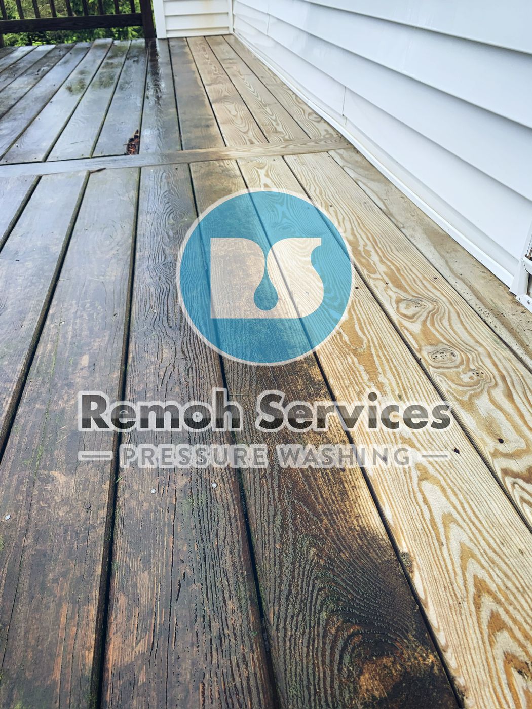 Before and after: wood deck boards