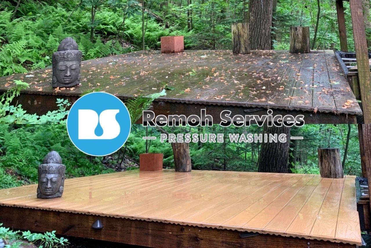 Before and after: outdoor wood table
